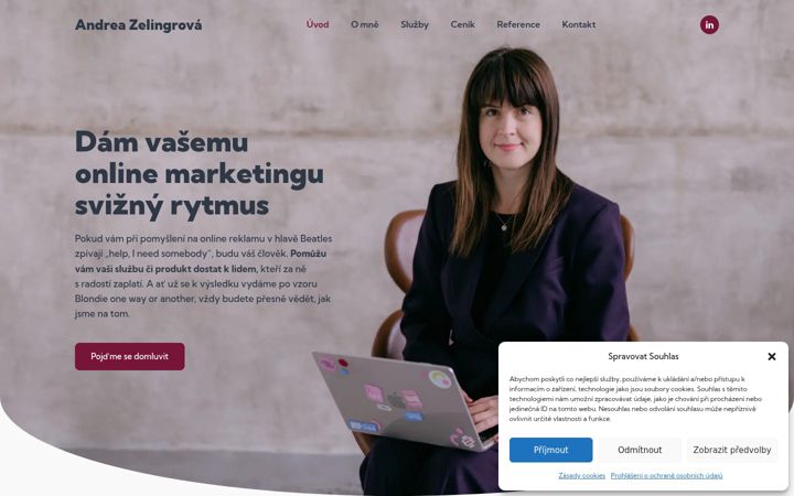 Screenshot of andreazelingrova.cz