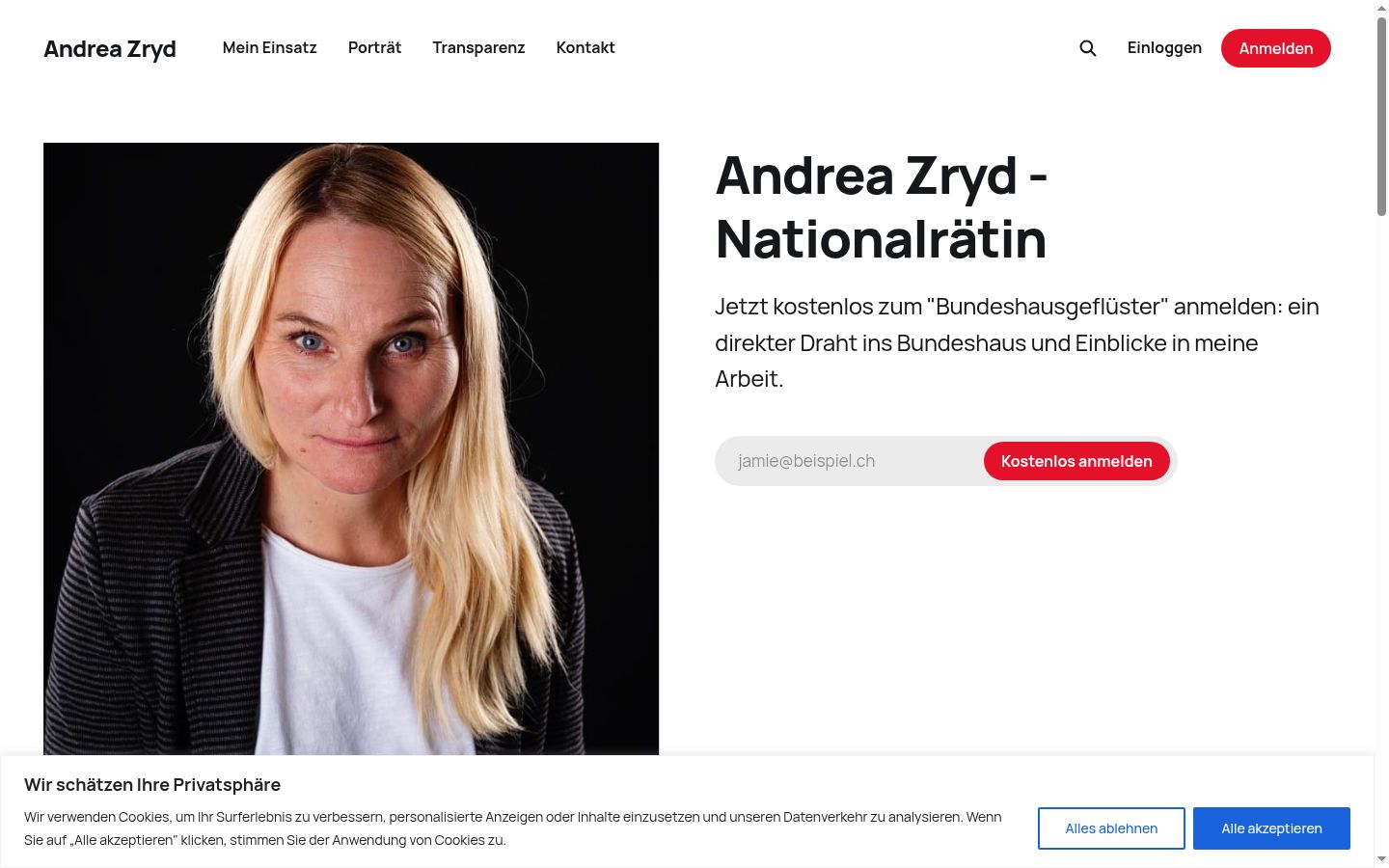 Screenshot του banner συγκατάθεσης που εμφανίστηκε πριν από οποιαδήποτε αλληλεπίδραση