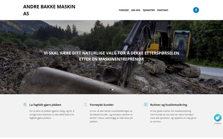 Screenshot of andrebakkemaskin.no
