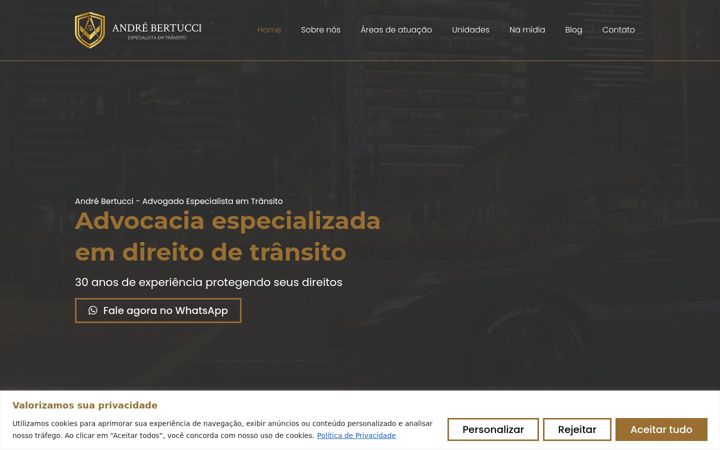 Ekraanipilt saidist andrebertucci.adv.br