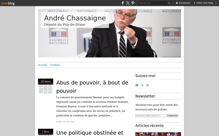 Screenshot of andrechassaigne.fr