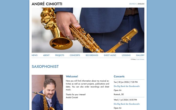 Screenshot of andrecimiotti.com