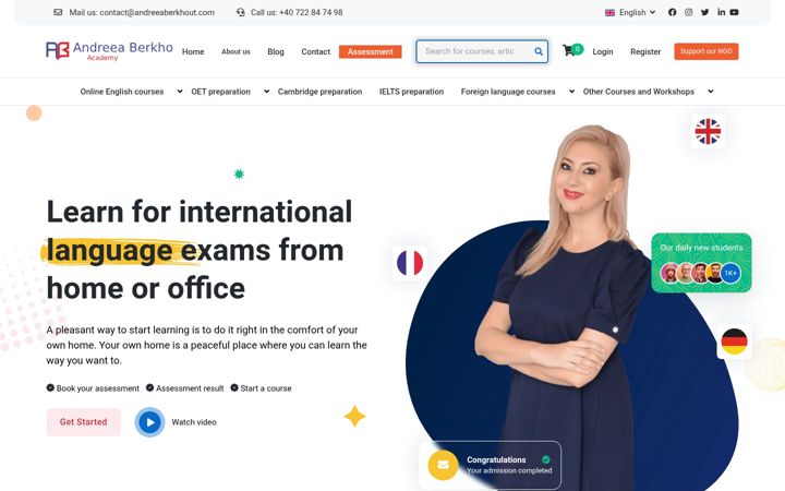 Screenshot of andreeaberkhout.com