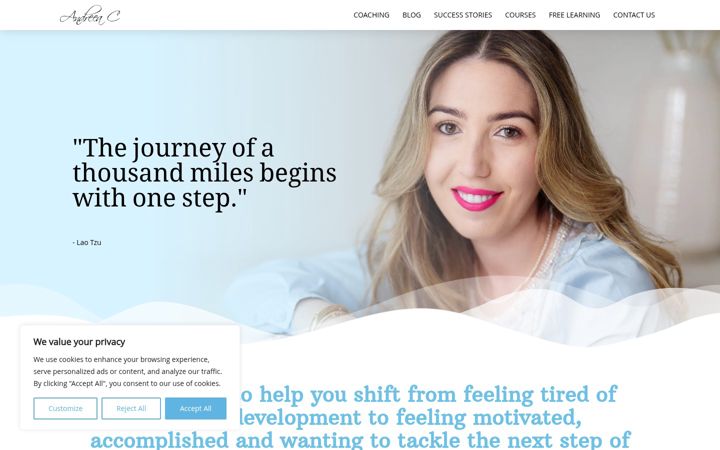 Screenshot of andreeacoaching.com