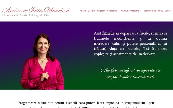 Screenshot of andreeamanolica.ro