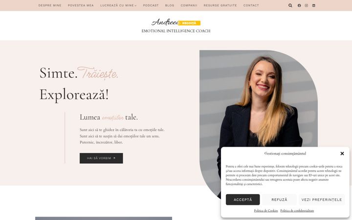 Screenshot of andreeanegoita.ro