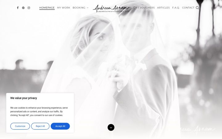 Screenshot of andreeaphotography.com