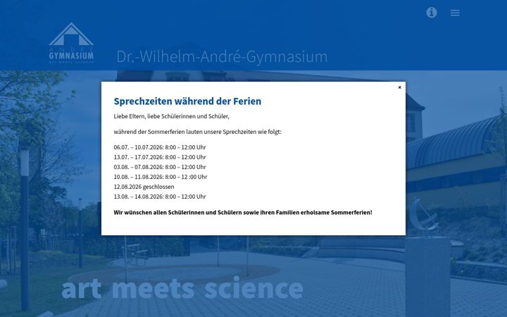 Screenshot of andregymnasium.de