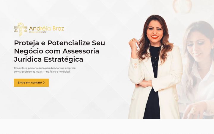 Screenshot of andreiabrazadvocacia.com.br