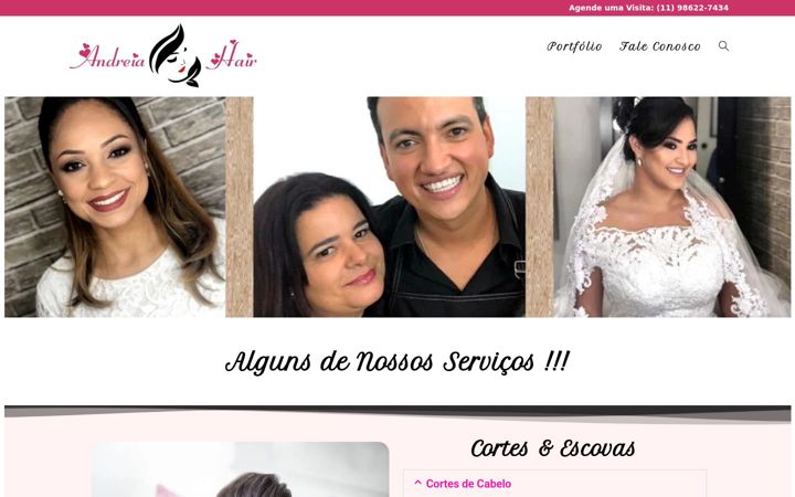 Screenshot of andreiahair.com.br