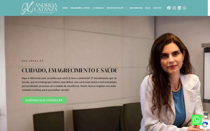 Captura de pantalla de andreialatanza.com.br