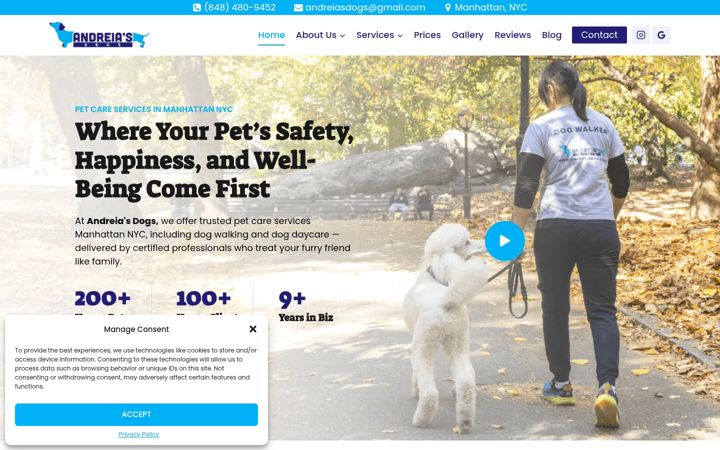 Screenshot of andreiasdogs.com