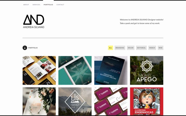 Screenshot of andreiasilvano.com