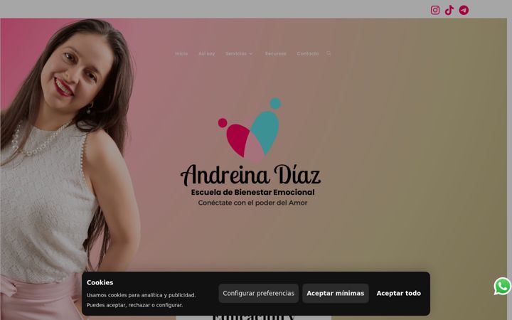 Screenshot of andreinadiazcoach.com