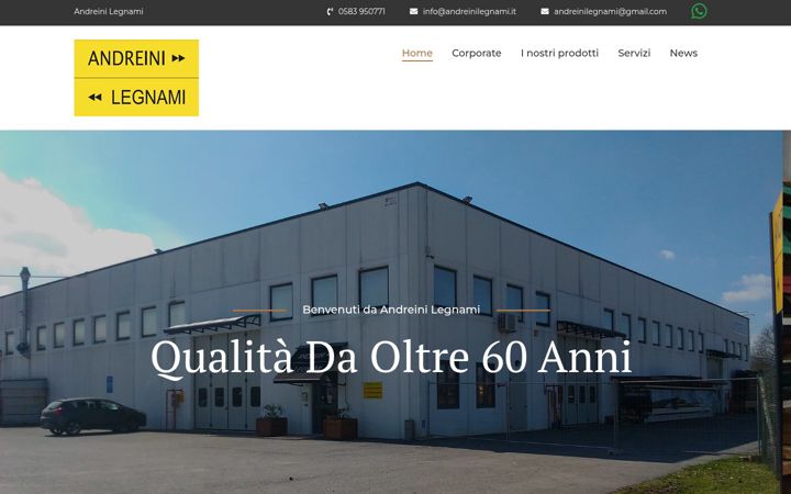 Screenshot of andreinilegnami.it