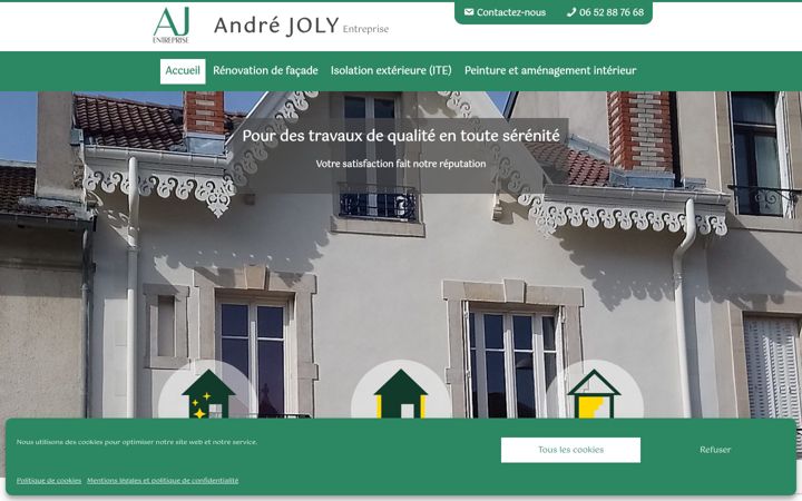Ekraanipilt saidist andrejoly.fr
