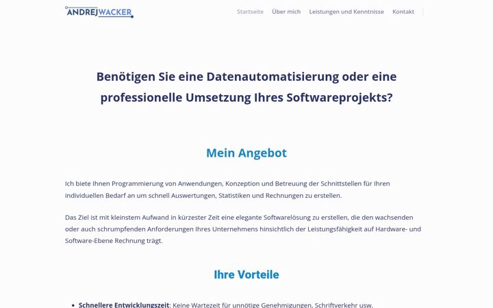 Screenshot of andrejwacker.de