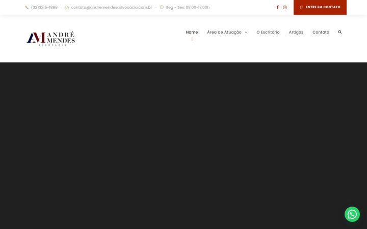 Captura de pantalla de andremendesadvocacia.com.br