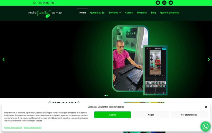 Captura de pantalla de andrepimentel.com.br