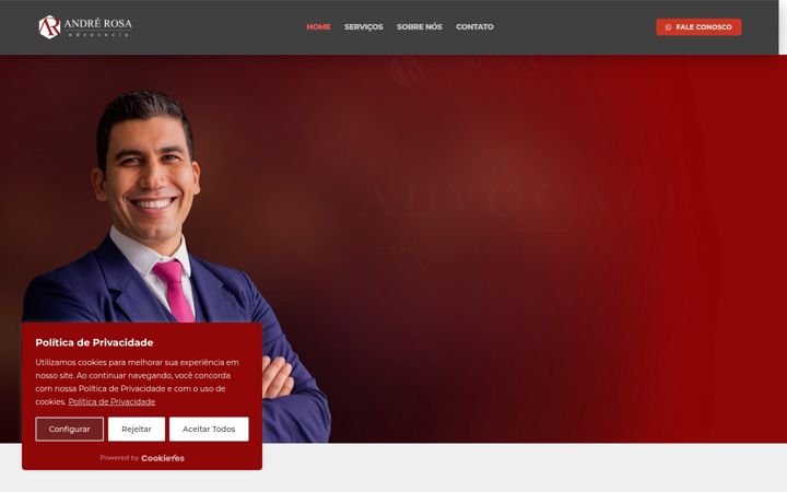 Screenshot of andrerosaadvogados.com.br