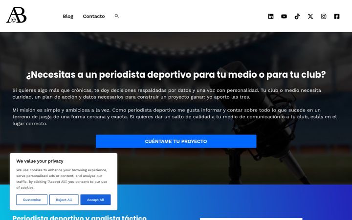 Captură de ecran a andresbenitez.org