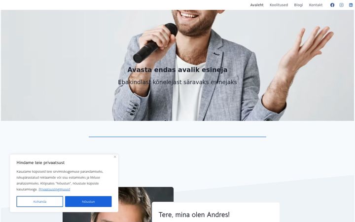 Screenshot of andresoja.ee