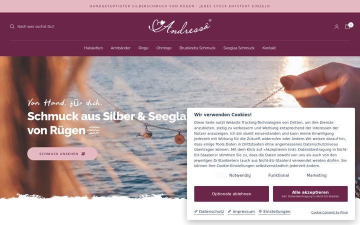 Screenshot of andressa-schmuck.de