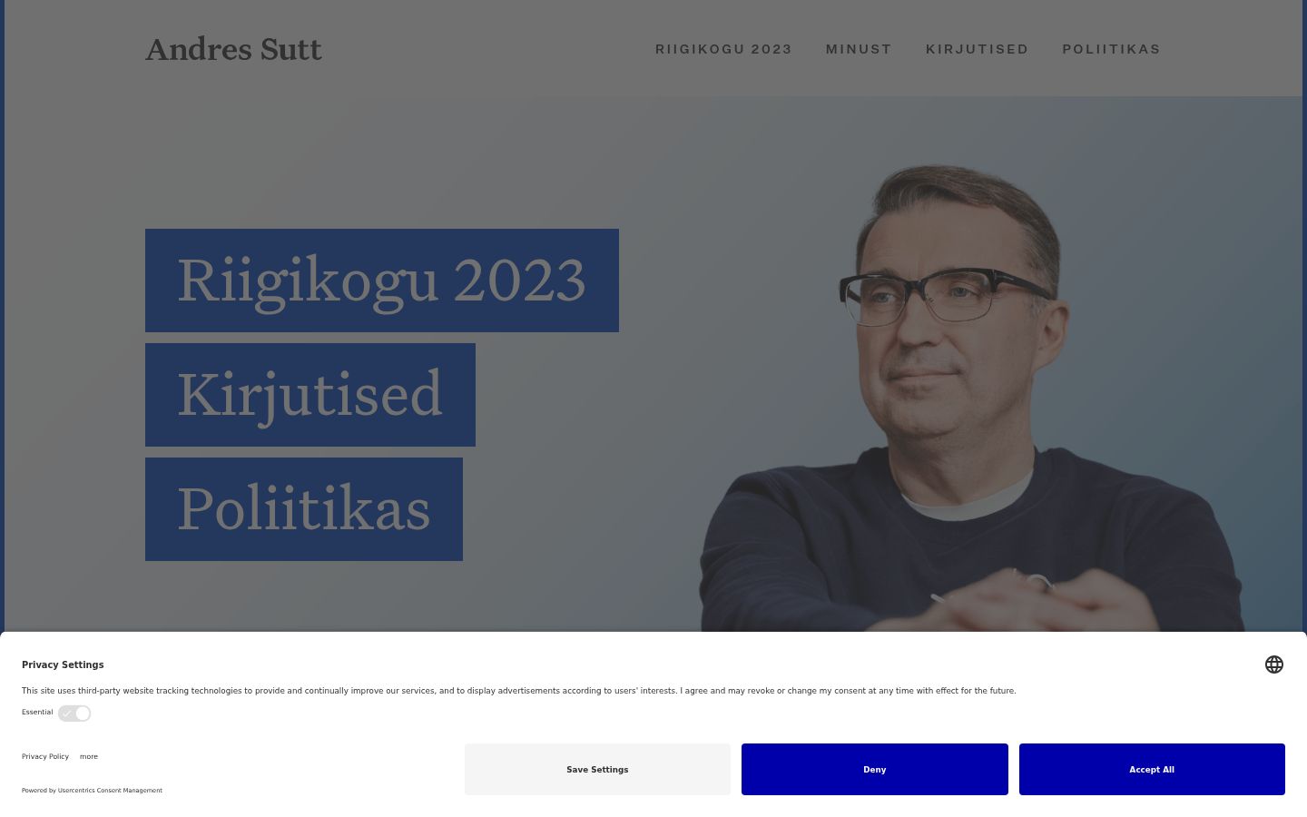 Screenshot tal-banner tal-kunsens muri qabel kwalunkwe interazzjoni
