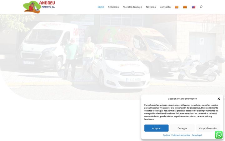 Screenshot of andreuparquets.com