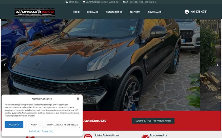 Ekrānuzņēmums no andreuzziauto.it