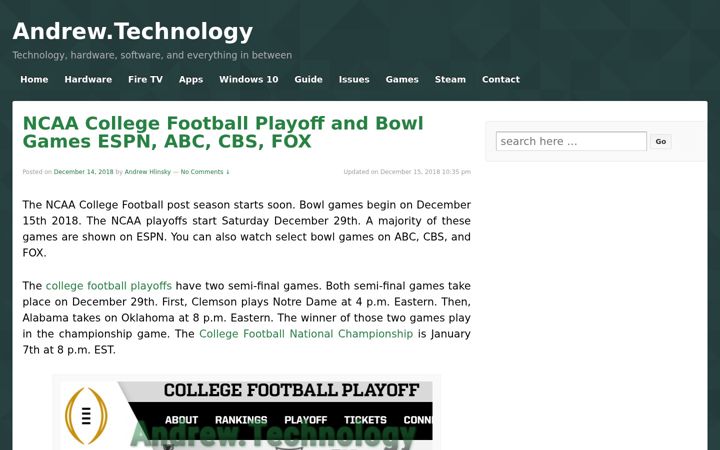 Screenshot of andrew.technology