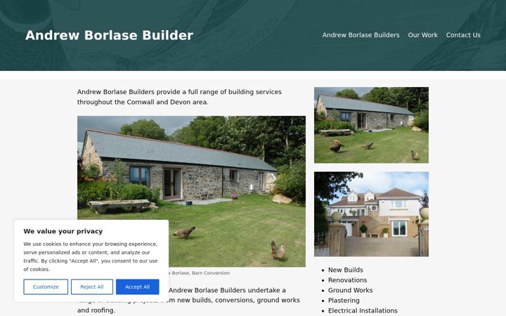 Screenshot of andrewborlase.co.uk