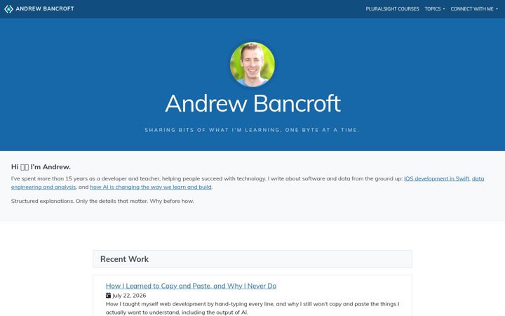 Screenshot of andrewcbancroft.com