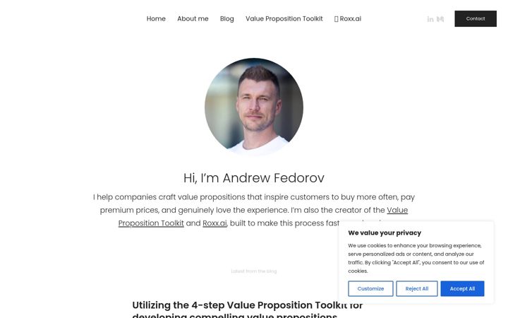 Screenshot of andrewfed.com