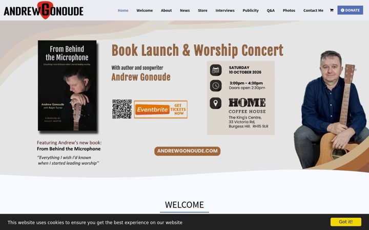 Screenshot of andrewgonoude.com