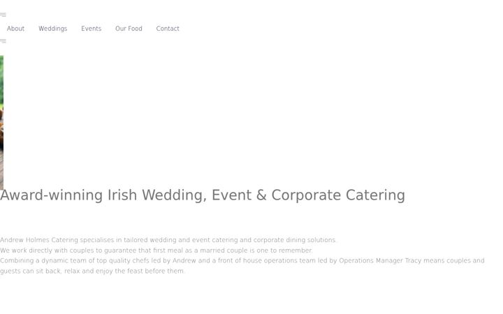 Captura de ecrã de andrewholmescatering.ie