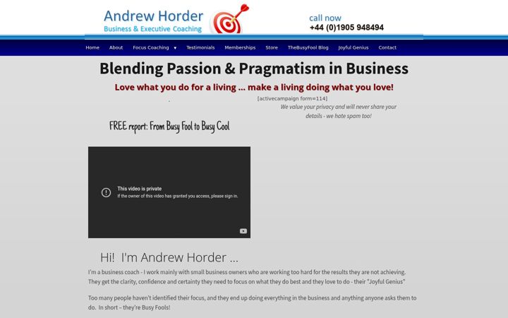 Screenshot of andrewhorder.com