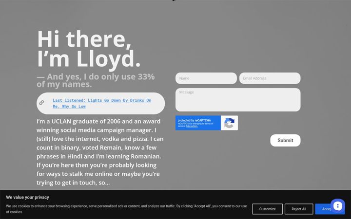 Screenshot of andrewjameslloyd.com