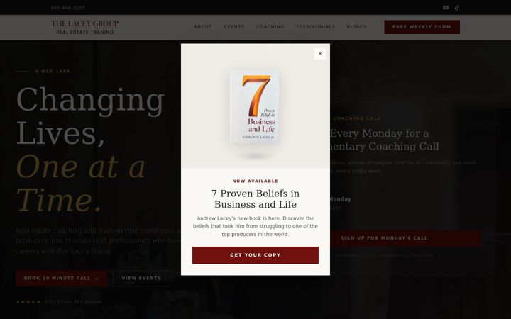 Screenshot of andrewlaceytraining.com