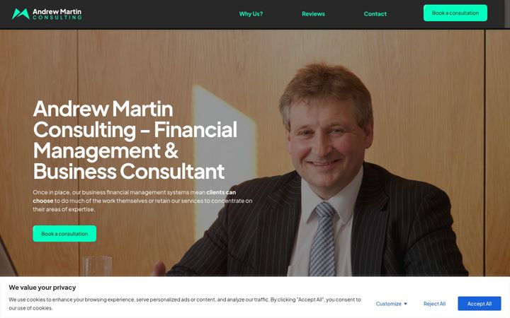 Screenshot of andrewmartinconsulting.co.uk
