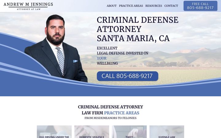 Screenshot of andrewmjenningslaw.com