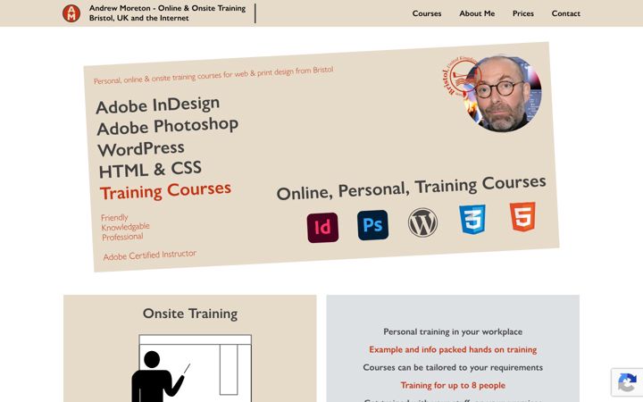 Screenshot of andrewmoreton.co.uk