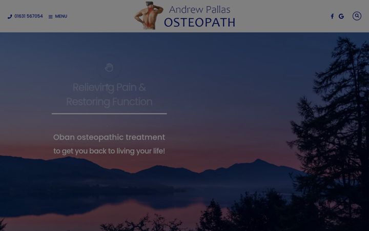 Captură de ecran a andrewpallas-osteopath.co.uk