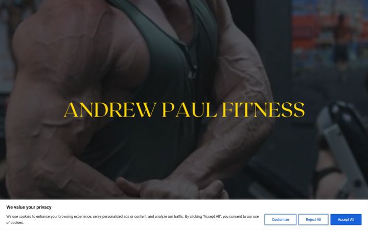 Screenshot of andrewpaulfitness.com