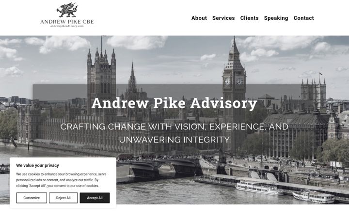 Screenshot of andrewpikeadvisory.com