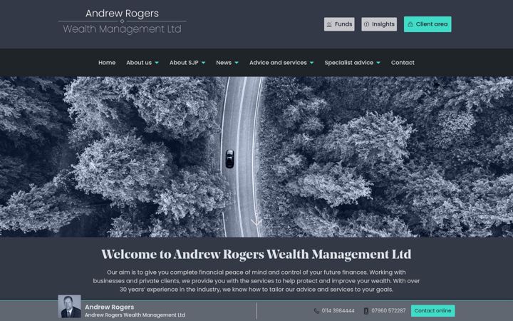 Captura de ecrã de andrewrogerswm.co.uk