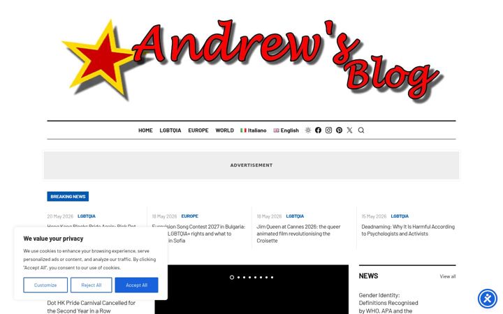Screenshot of andrewsblog.it