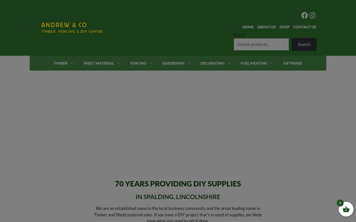 Screenshot of andrewsdiy.co.uk
