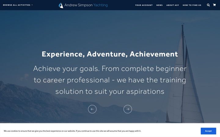 Captură de ecran a andrewsimpsonyachting.org