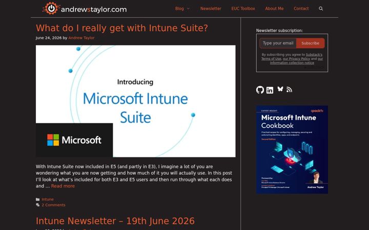 Screenshot of andrewstaylor.com